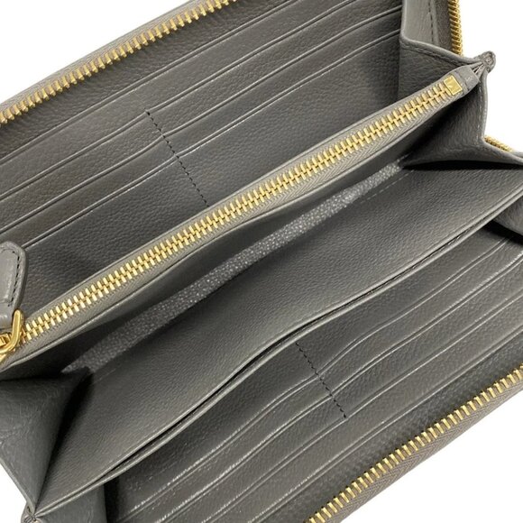 Auth PRADA - 1ML506 Gray Saffiano Leather Long Wallet - Picture 3 of 11